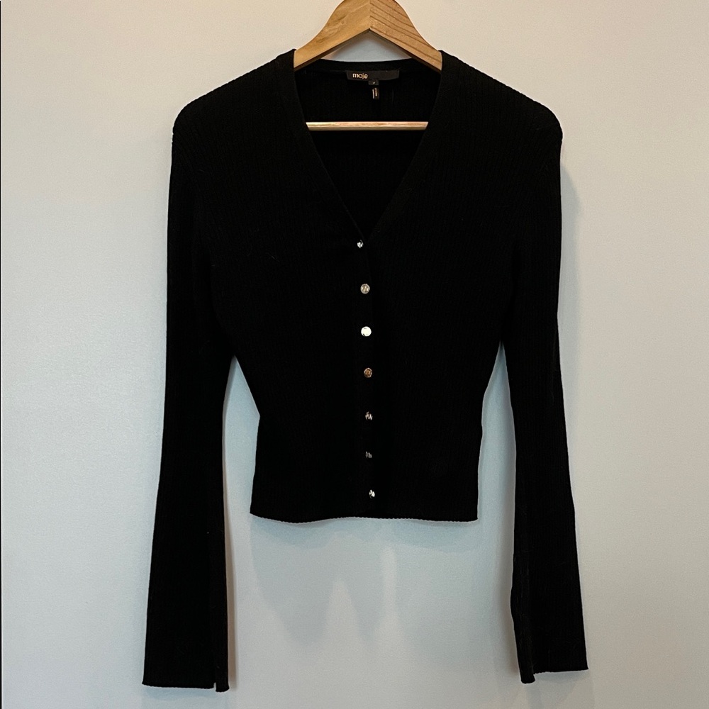 Maje Black Button-Down Women's Shirt